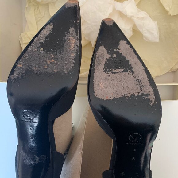 St. John crystal black ankle-strap heels - Picture 11 of 12